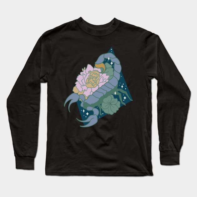 Scorpio Scorpion (Teal) Long Sleeve T-Shirt by VenusAndMoon